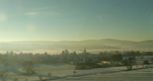 Snowy landscapes near Göttingen. [Yes, that's train window glare] 19/365